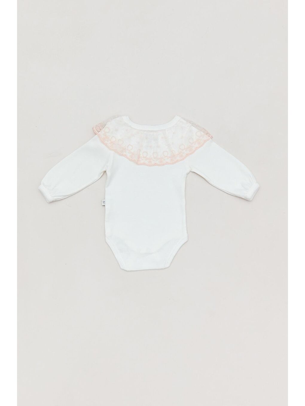 Ekru Güpürlü Kız Çocuk Zıbın-1