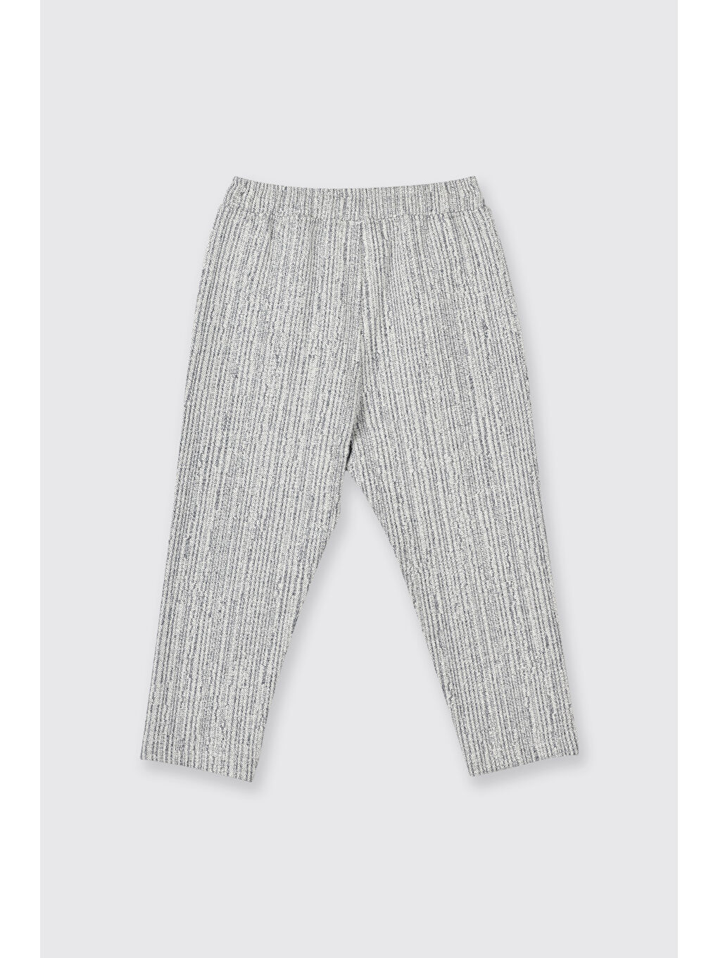 Erkek Bebek Lastikli Cep Detaylı Örme Mavi Pantolon-1