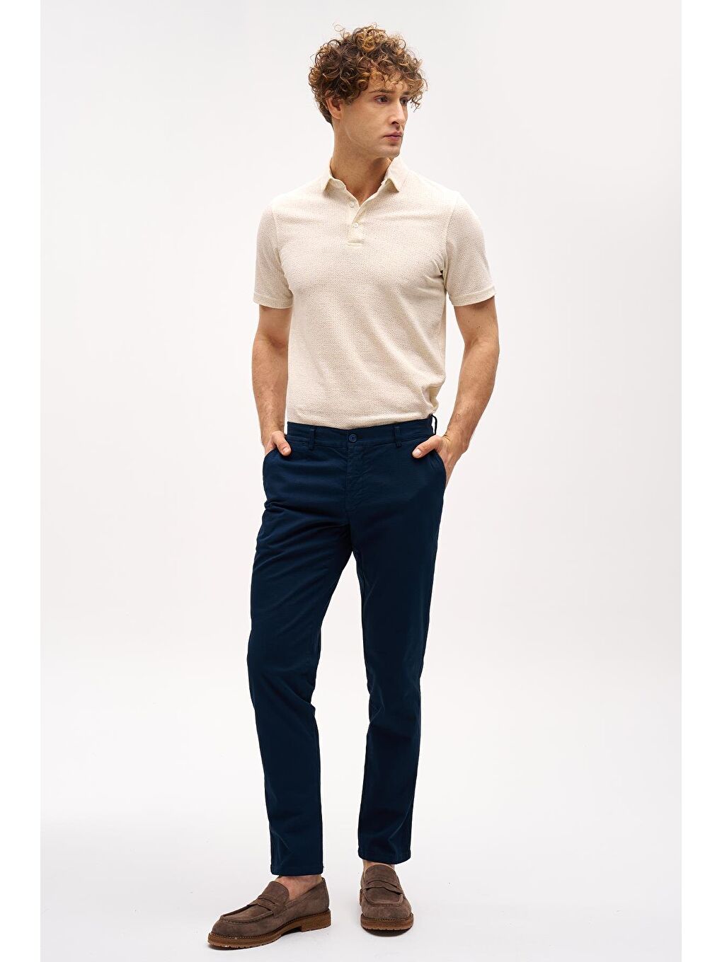 Erkek Lacivert Dynamic Fit Pantolon-1