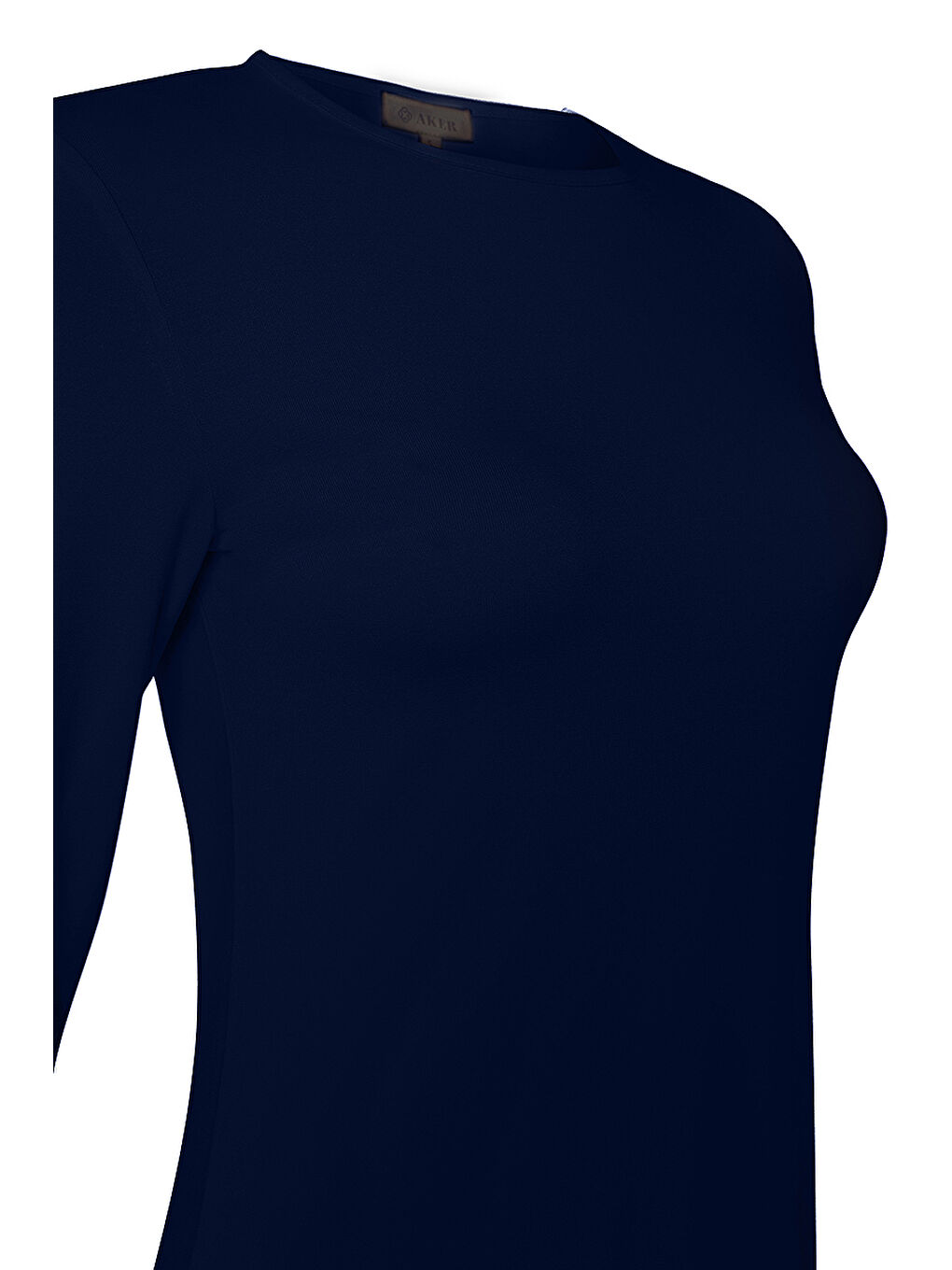 Lacivert Uzun Kollu Bisiklet Yaka Body-1