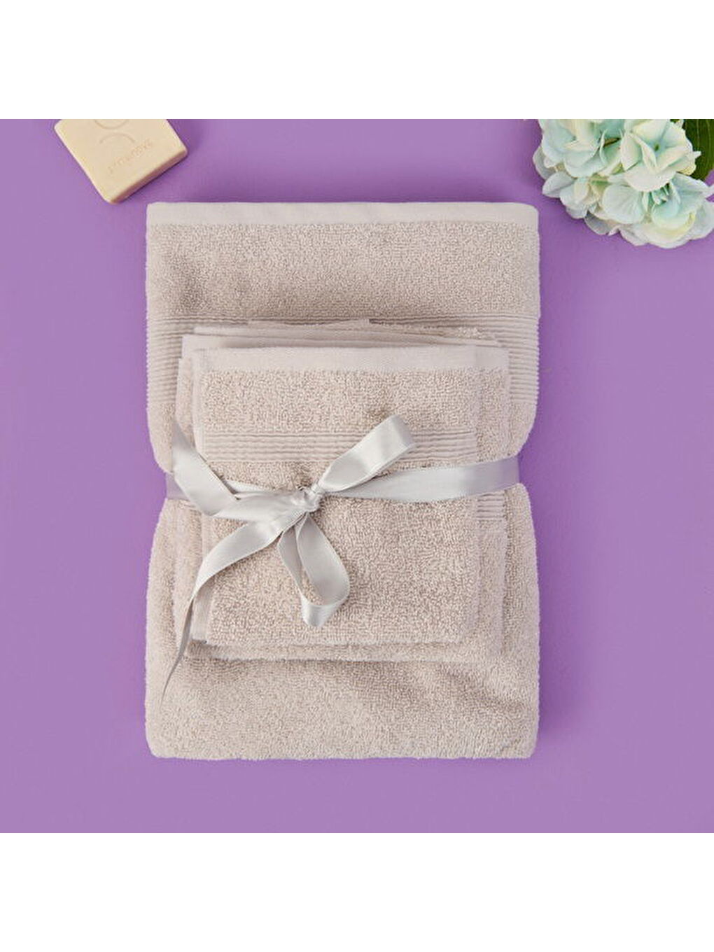 Soft 3'lü Havlu Seti - Gri