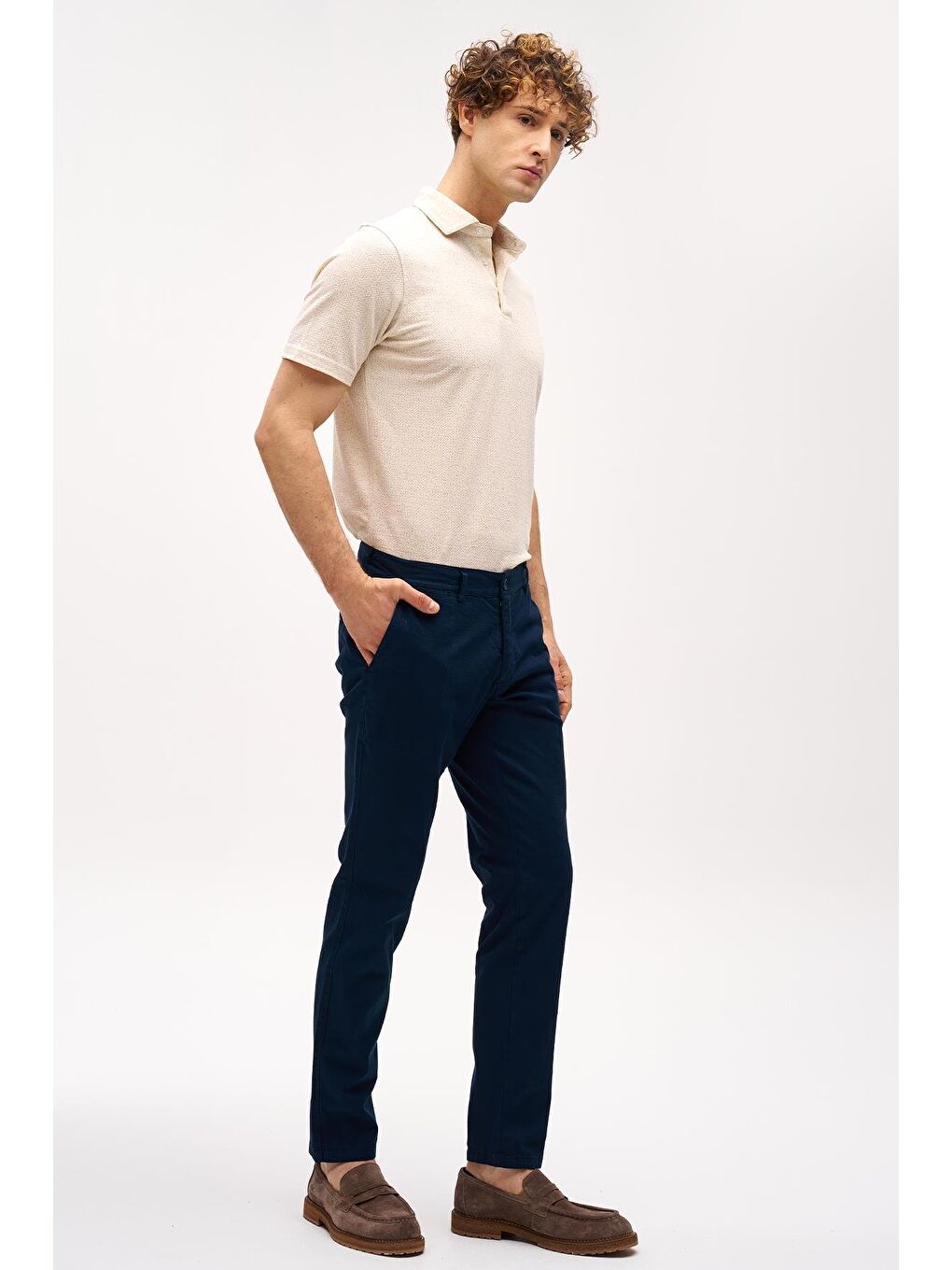 Erkek Lacivert Dynamic Fit Pantolon-3