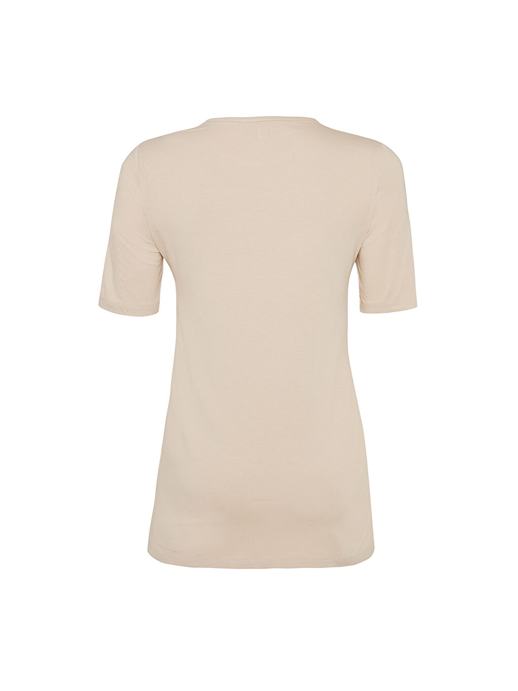 Ekru Kısa Kollu Bisiklet Yaka Body-2