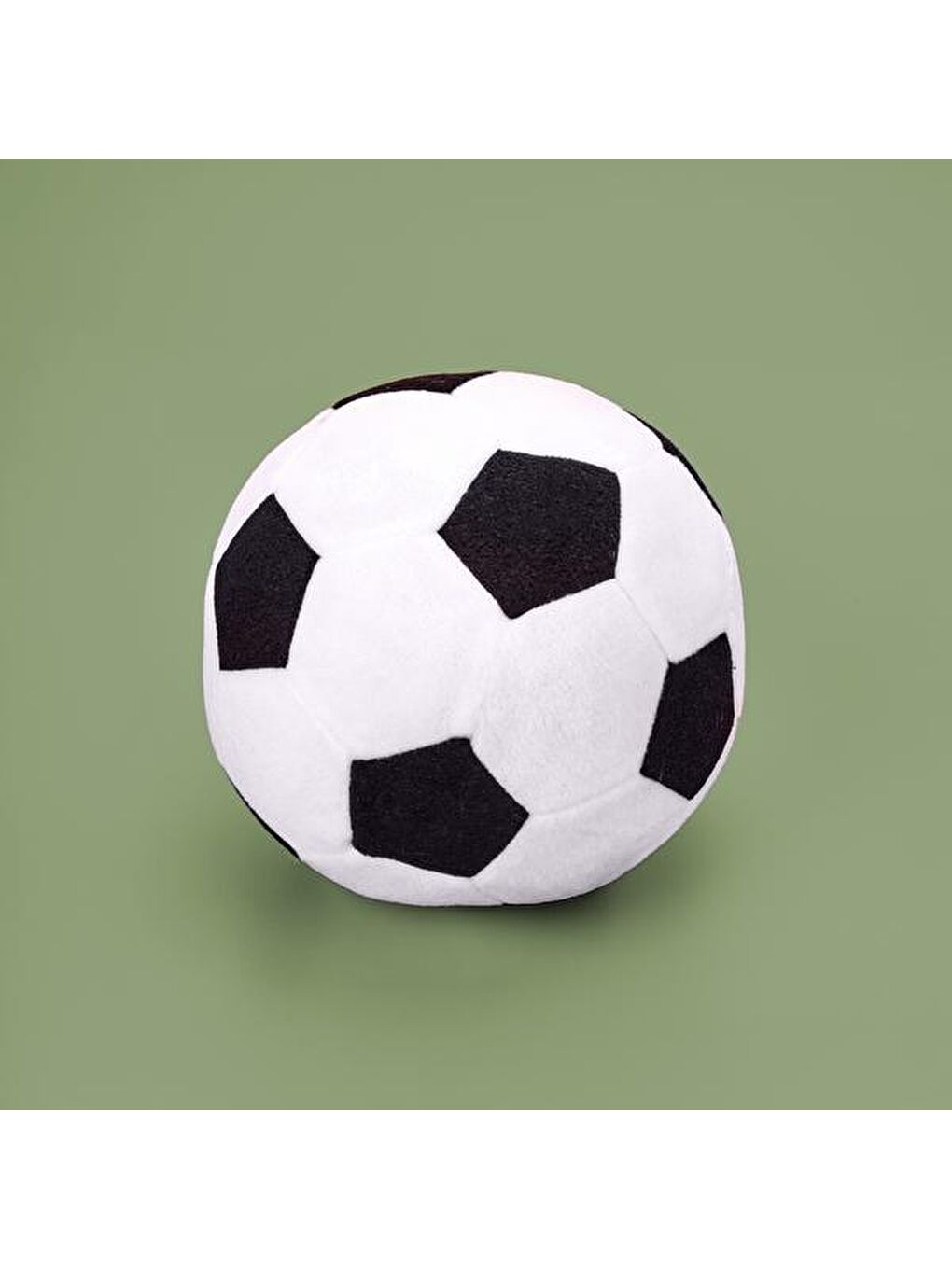 Soft Futbol Topu Figürlü Yastık - Siyah / Beyaz - 30x30 cm