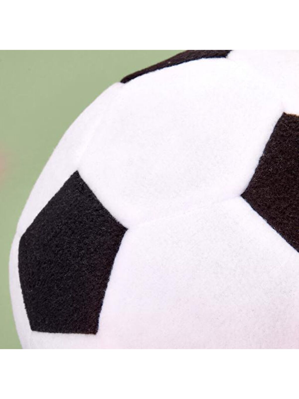 Soft Futbol Topu Figürlü Yastık - Siyah / Beyaz - 30x30 cm-1