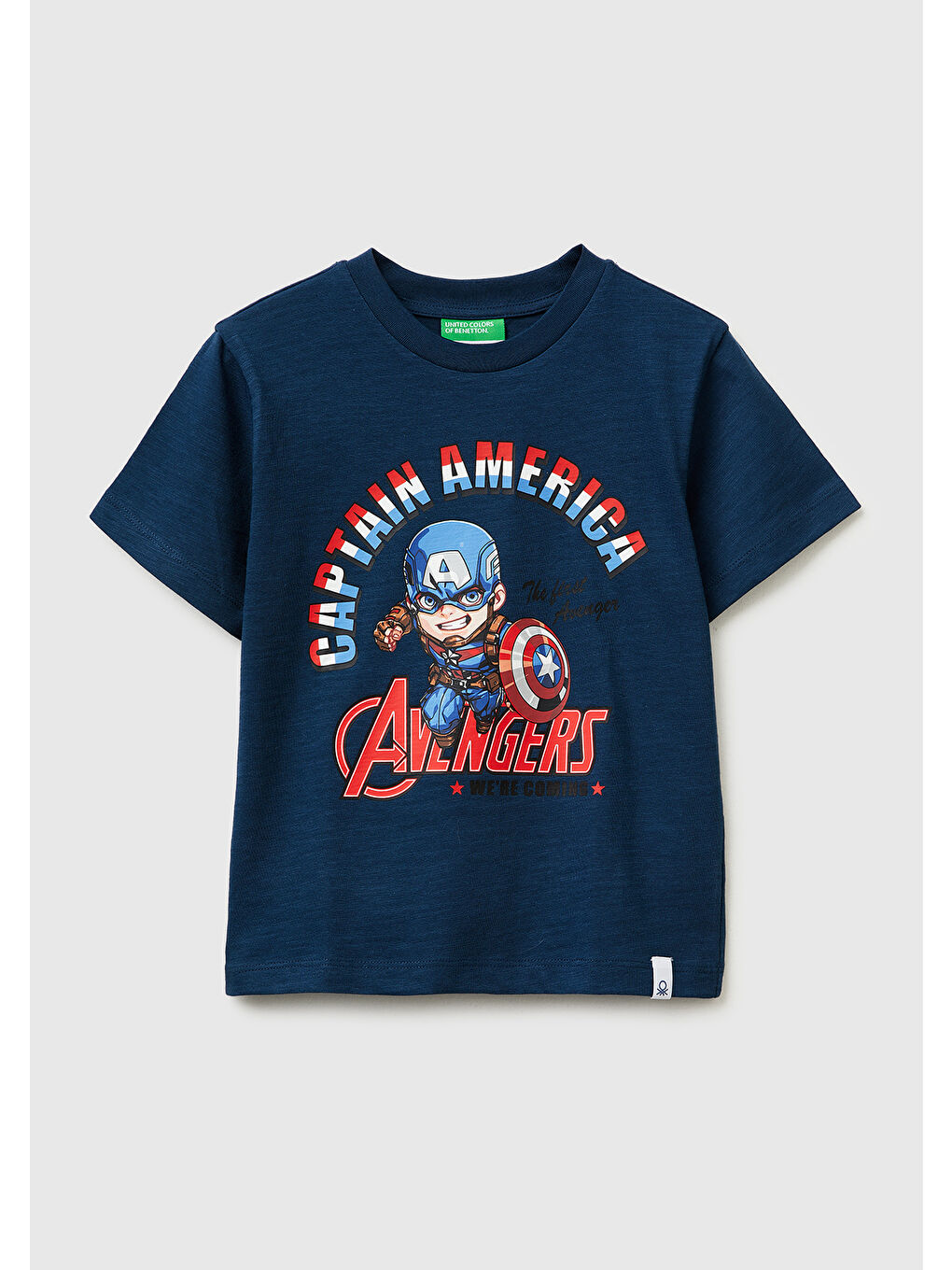 Erkek Çocuk Koyu Lacivert Hulk Baskılı Bisiklet Yaka T-Shirt