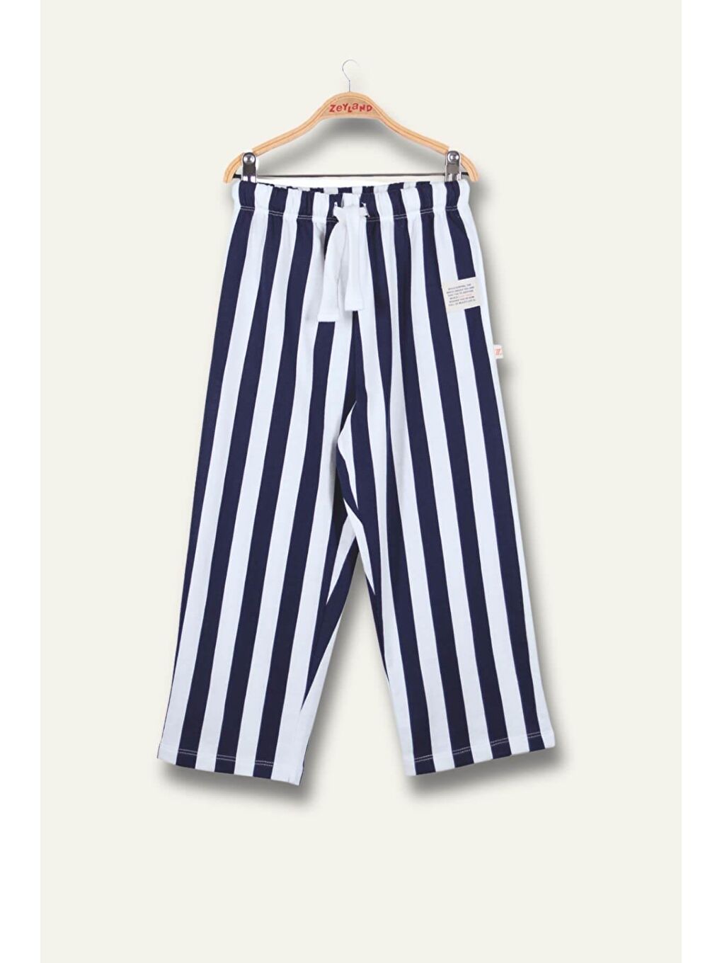 Unısex Çocuk Çizgili Pantolon - Lacivert Çizgili