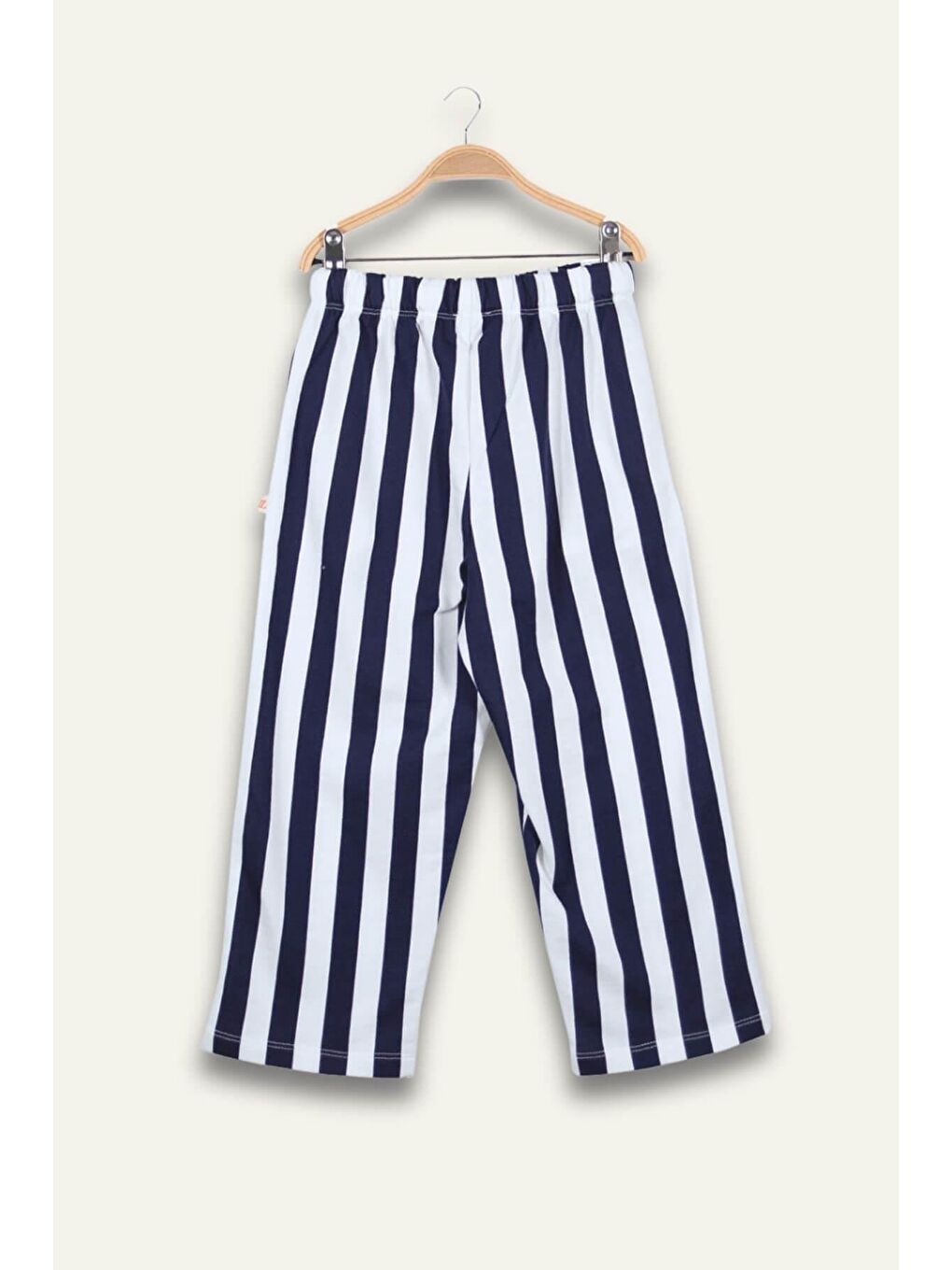 Unısex Çocuk Çizgili Pantolon - Lacivert Çizgili-1