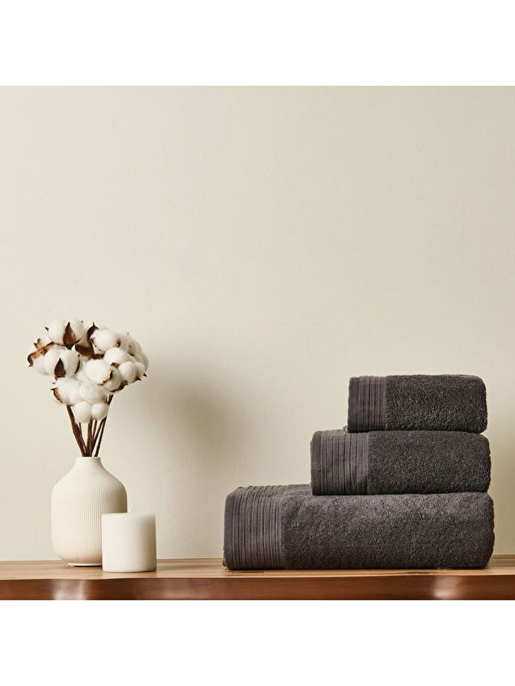 Soft Premium Banyo Havlusu - Antrasit - 70x140 cm-3