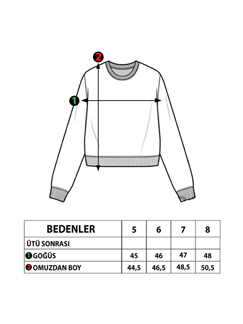 Kahverengi Kız Çocuk Nakışlı Batik Desenli Sweatshirt-2