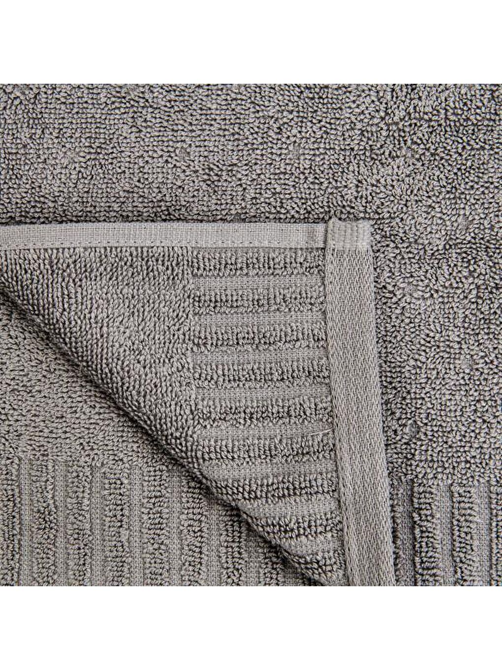Soft Patte Yüz Havlusu - Gri - 50x90 cm-1