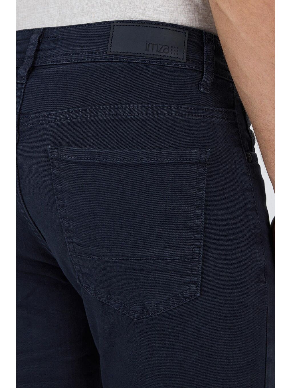 Koyu Lacivert Pamuklu 5 Cep Casual Slim Fit 5 Cep Pantolon 1003250318-4