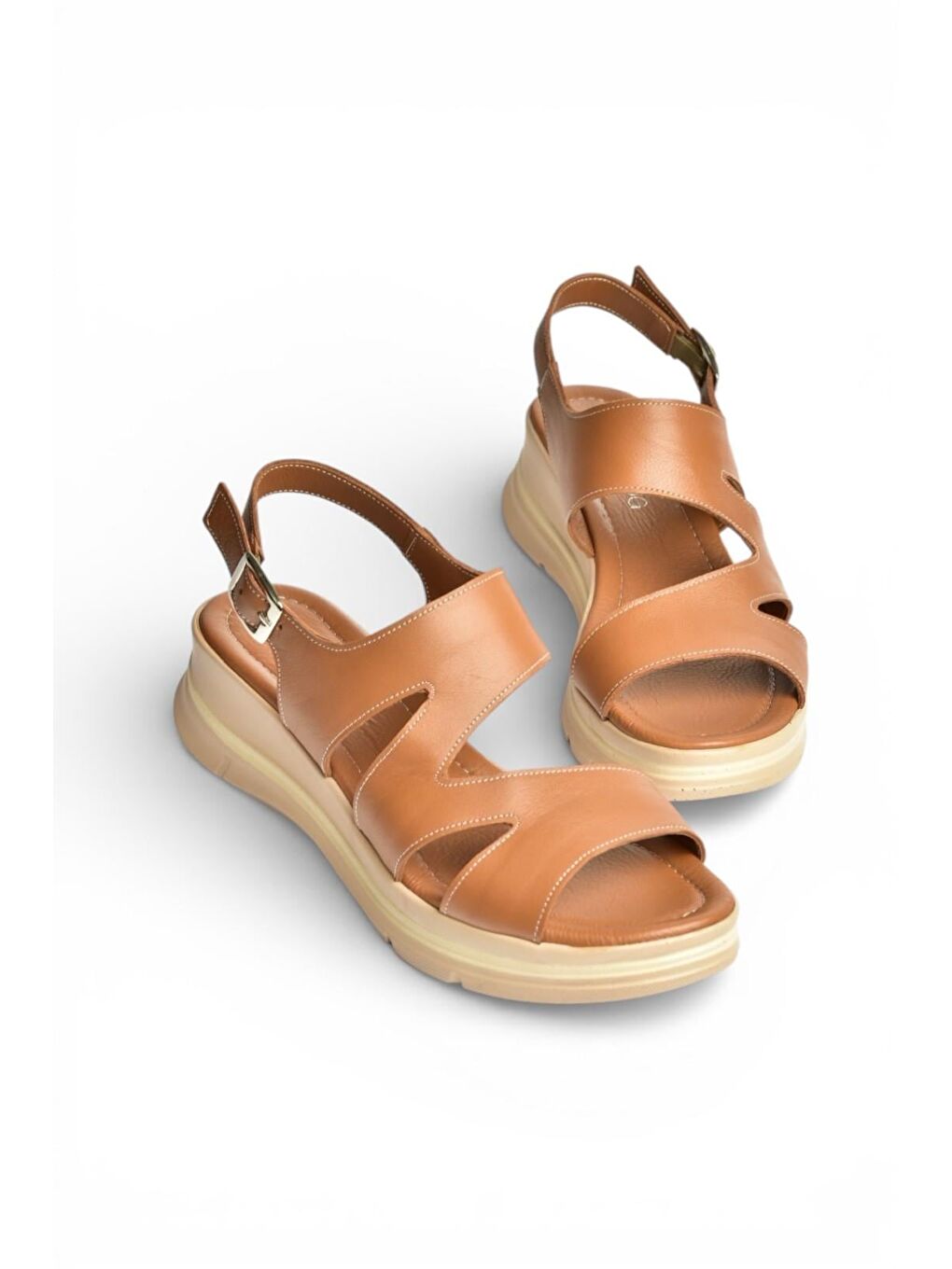 Kahverengi Taba Kadın Sandalet Y555210403-2