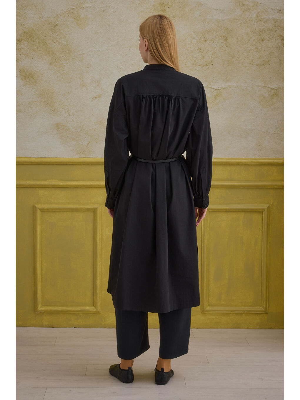 Hakim Yaka Uzun Tunik Siyah-2