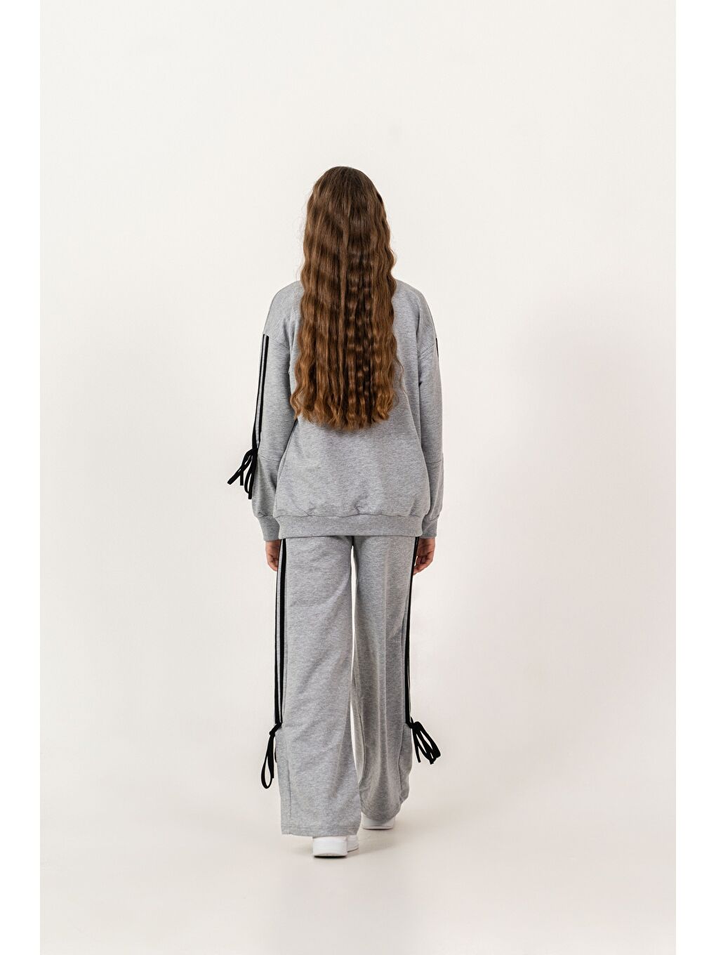 Gri Positive Baskılı Üst Kollar Biyeli Alt Biyeli Takım-5