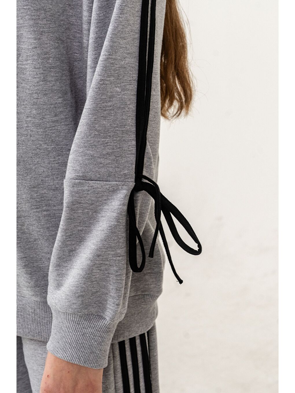 Gri Positive Baskılı Üst Kollar Biyeli Alt Biyeli Takım-6