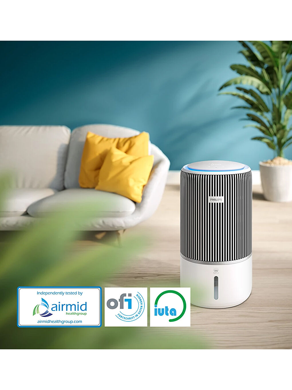 AC3420/10 PureProtect Water 3400 Serisi Akıllı 2'si 1 Arada Hava Temizleyici ve Nemlendirici-6