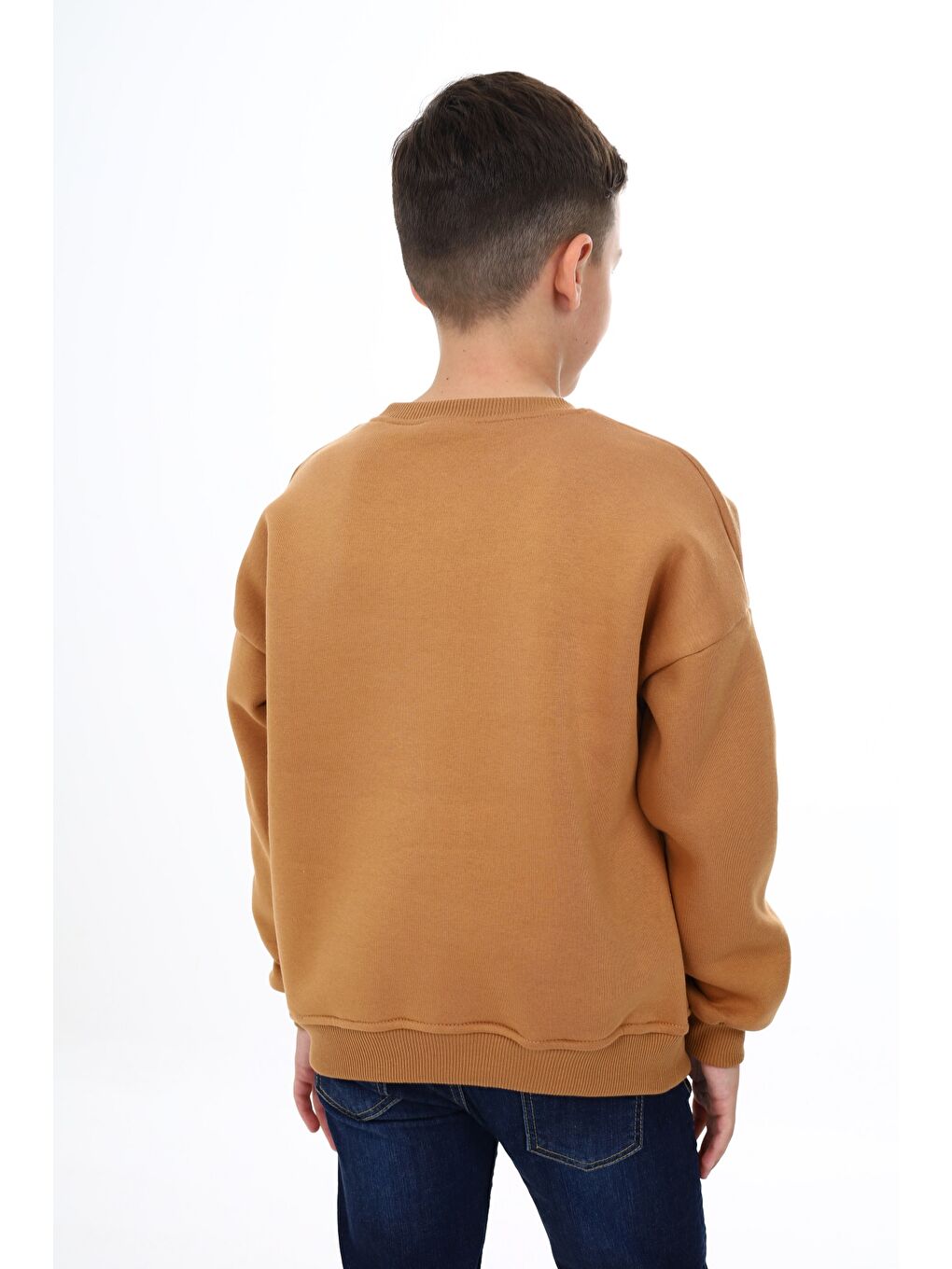 Kahverengi Erkek Çocuk Baskılı Sweatshirt-2