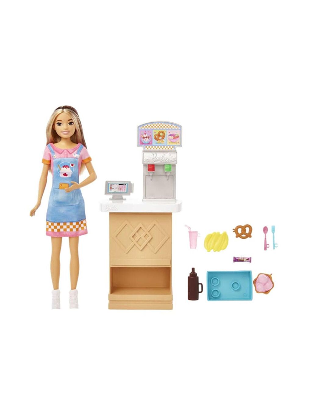 BARBIE Beyaz-Renklibaskı Skipper'ın Atıştırmalık Standı HKD79