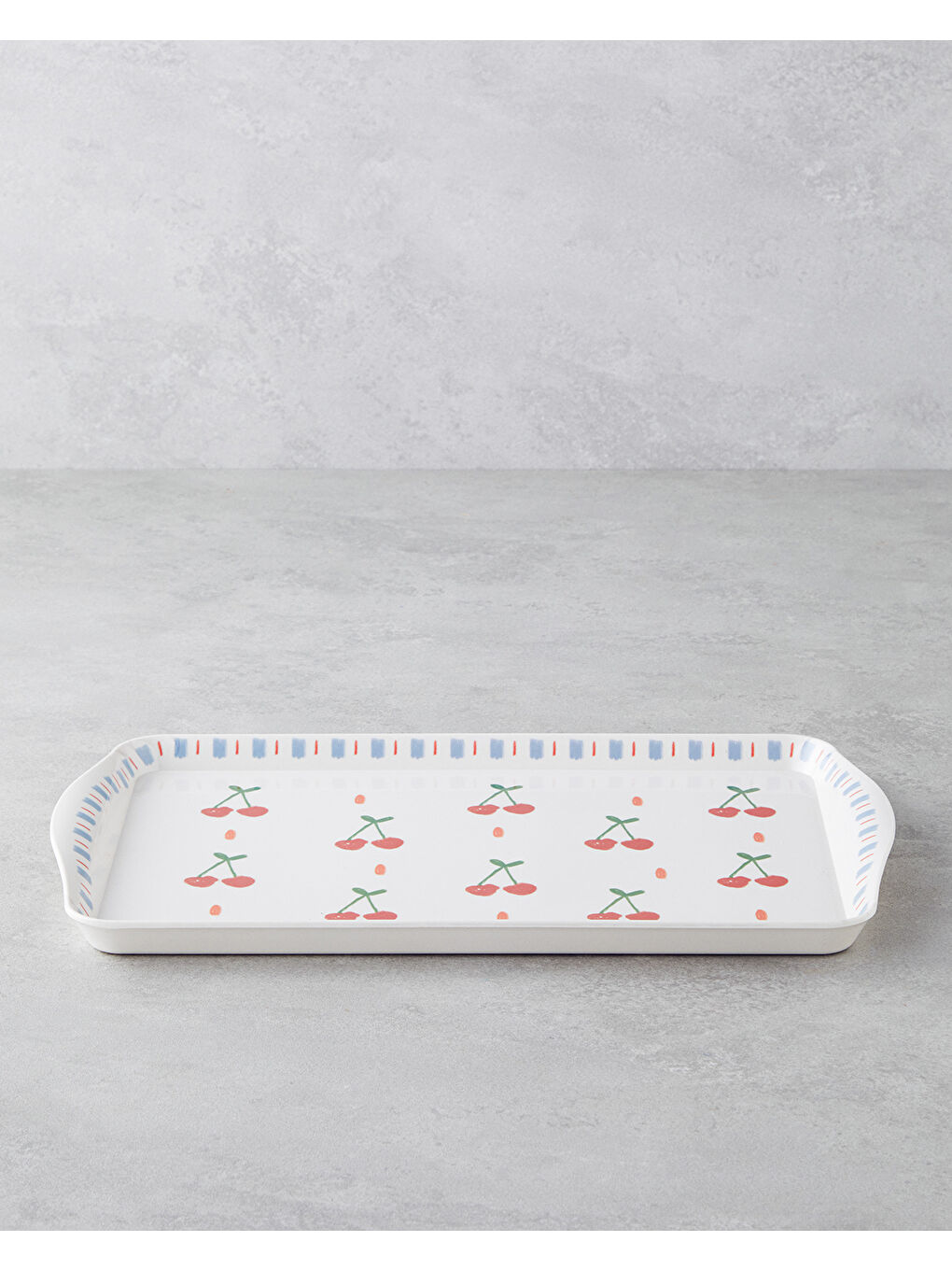 Cherries Melamin Tepsi 24x39 Cm Kırmızı-1