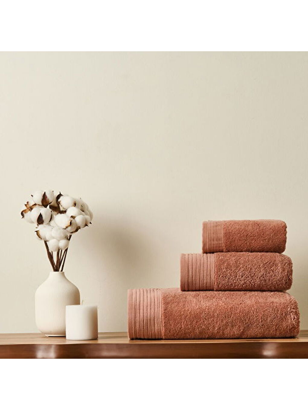 Pembe Soft Premium Yüz Havlusu - Gülkurusu - 50x90 cm-4