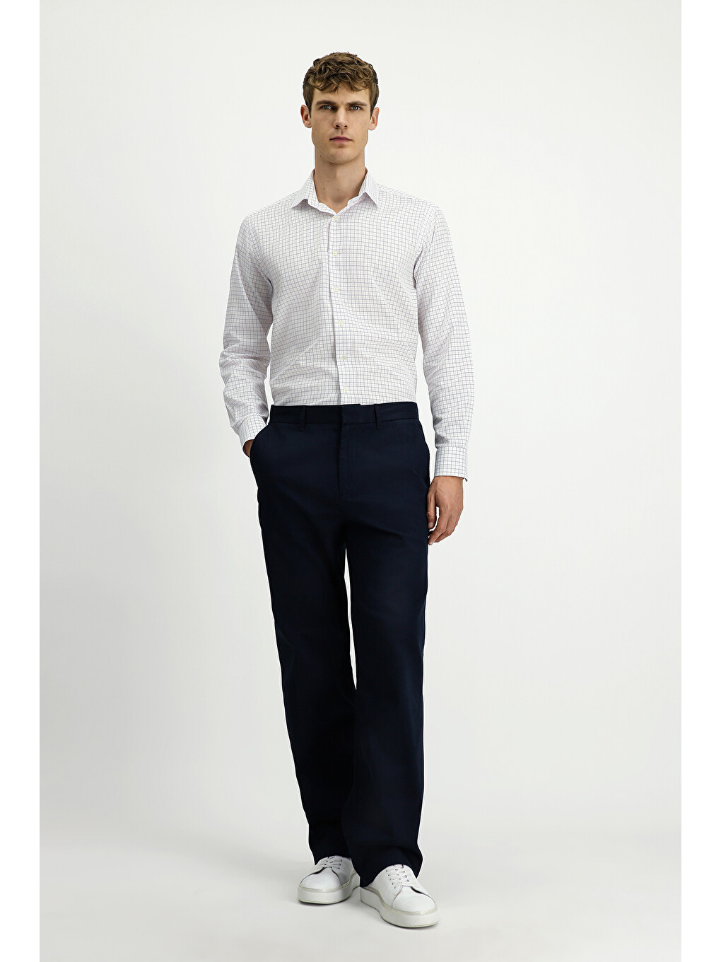 Lacivert Regular Fit Elastanlı Kanvas /  Chino Pantolon-2