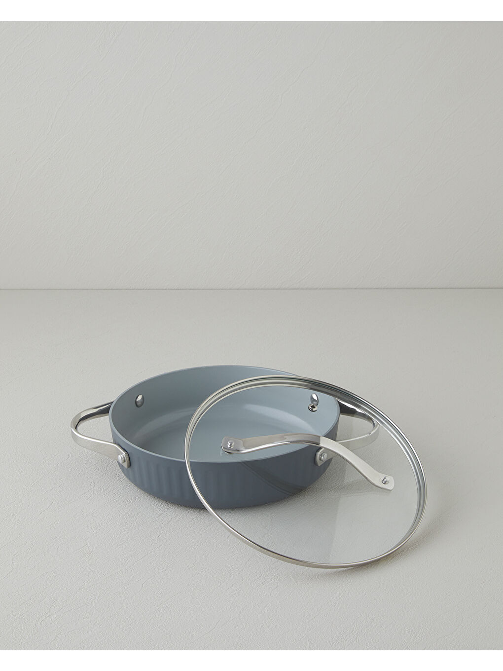 Berlin Fusion Pro Basık Tencere 24 cm Gri-1