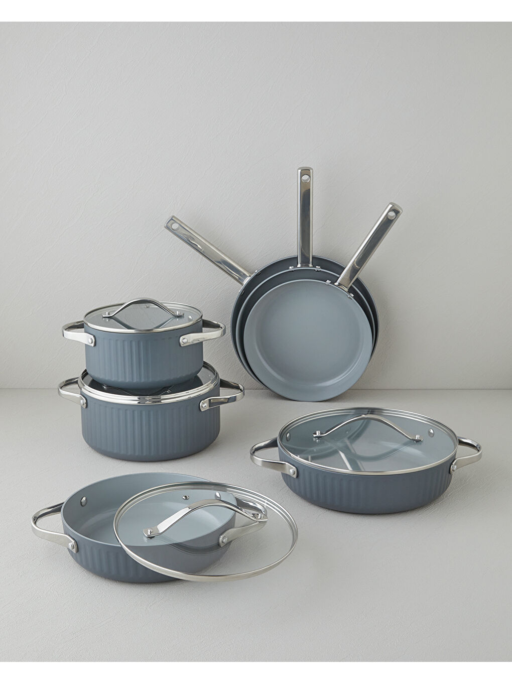 Berlin Fusion Pro Basık Tencere 24 cm Gri-5