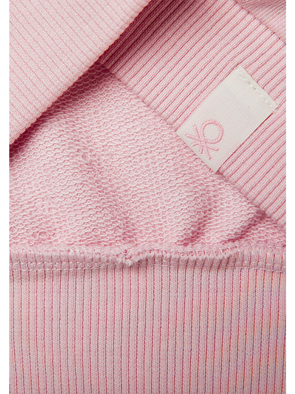Kız Çocuk Toz Pembe Baskılı Yama Detaylı Yuvarlak Yaka Oversize Sweatshirt-2