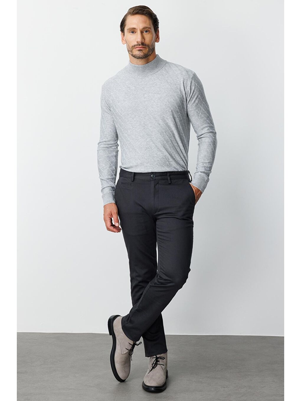 Gri Erkek Grİ Dynamic Fit Std Pantolon-1