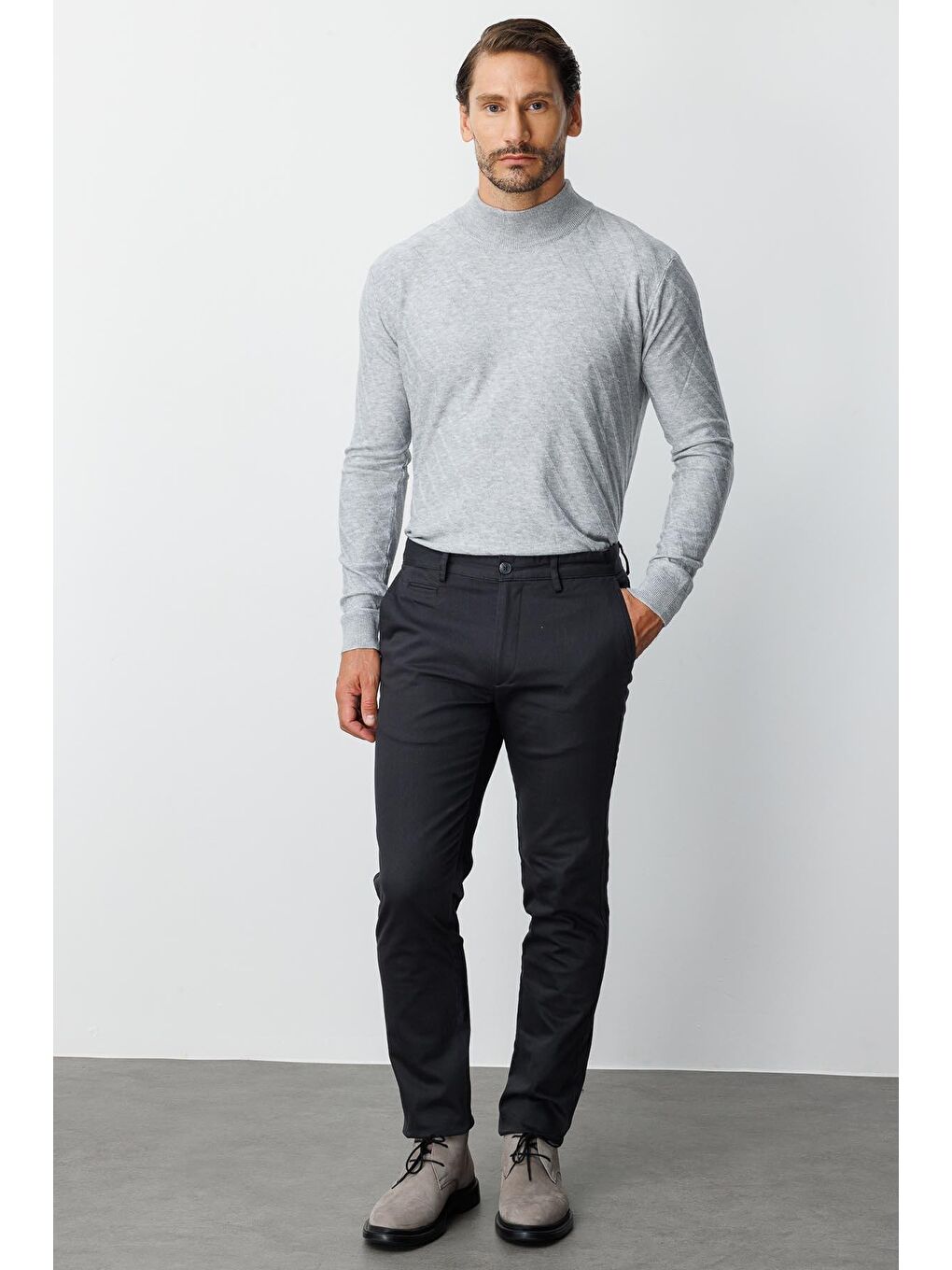 Gri Erkek Grİ Dynamic Fit Std Pantolon-2