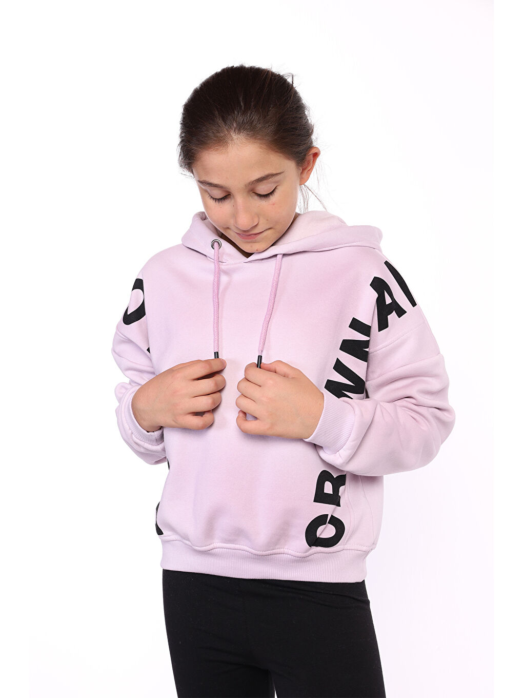 Lila Kız Çocuk Dream Baskılı Sweatshirt-2