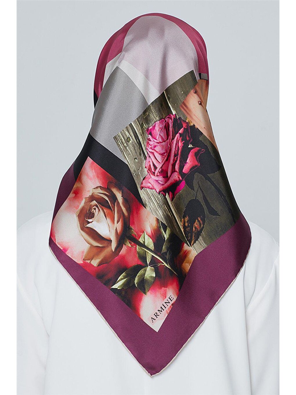 Karışık Nostalji Twill İpek Eşarp 18Ya7263 36-3