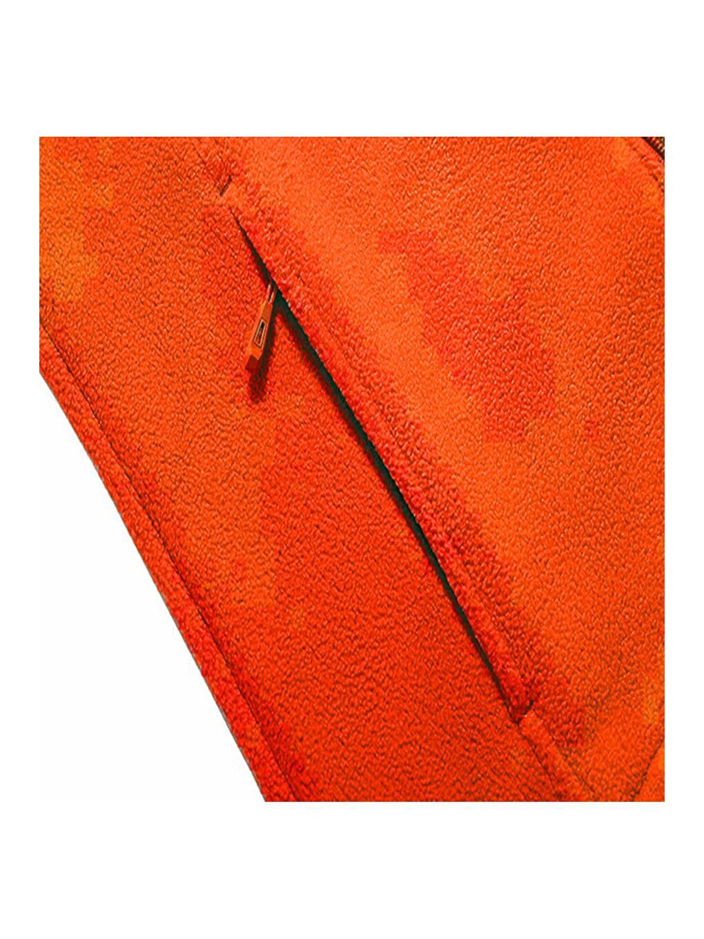 Turuncu Unisex Renkli Tam  Polar Outdoor Polar Erkek Fermuarlı Sweatshirt Hırka Tactical Polar-2