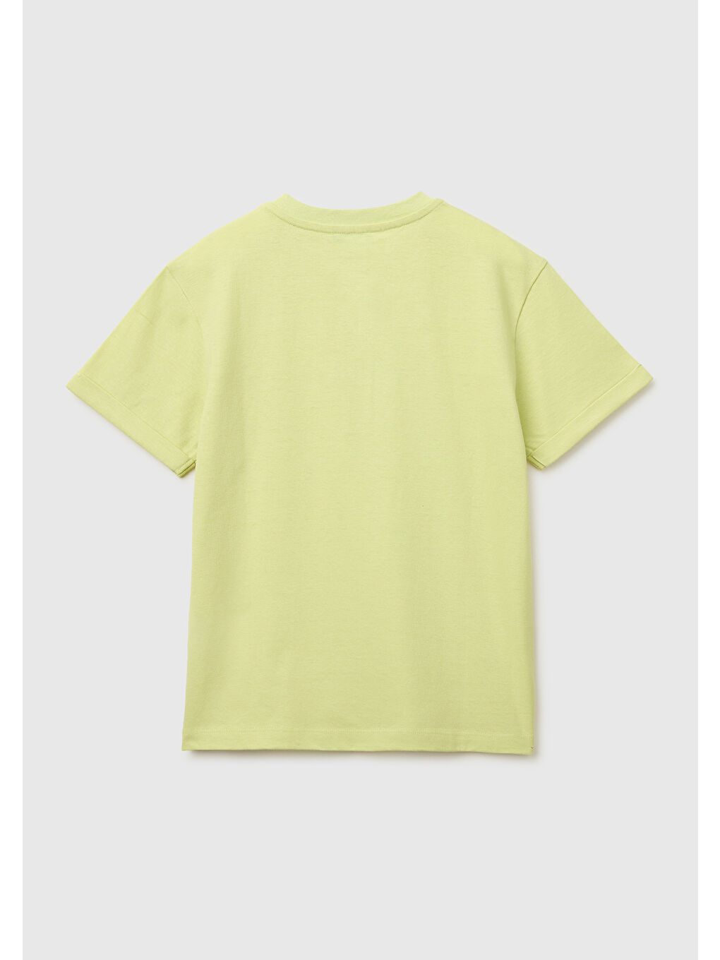 Erkek Çocuk Sarı Logo İşlemeli Düğmeli Cep Detaylı Henley Yaka T-Shirt-1