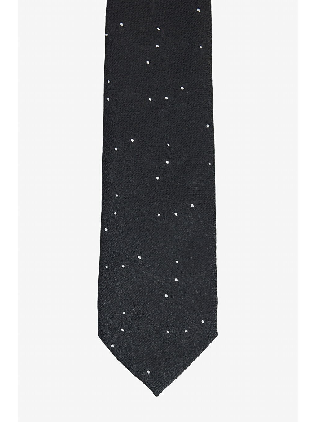 Erkek Siyah-Gri Desenli İpek Kravat-1