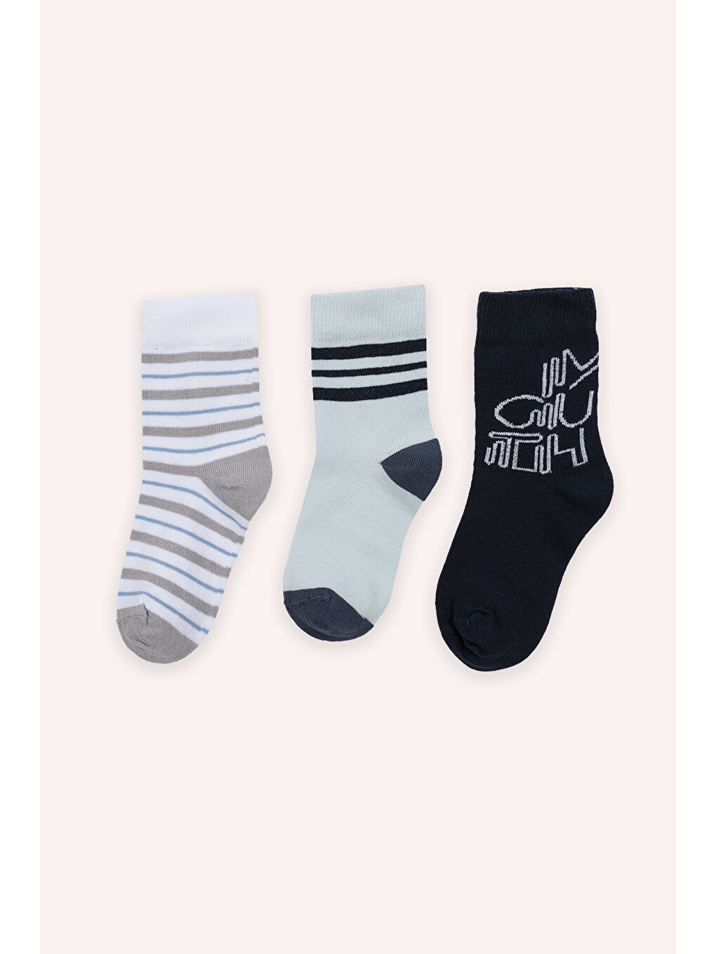 Karışık Erkek Çocuk 3'lü Soket Çorap