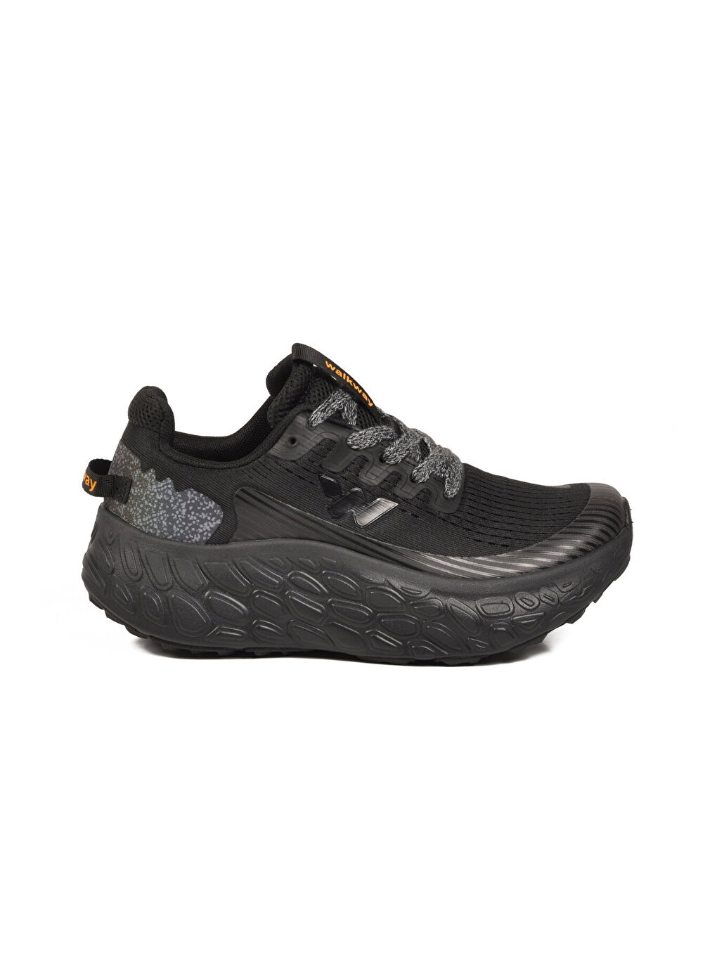 Siyah Fileli Hafif Esnek Hafızalı Taban Unisex Spor Ayakkabı Flystep G