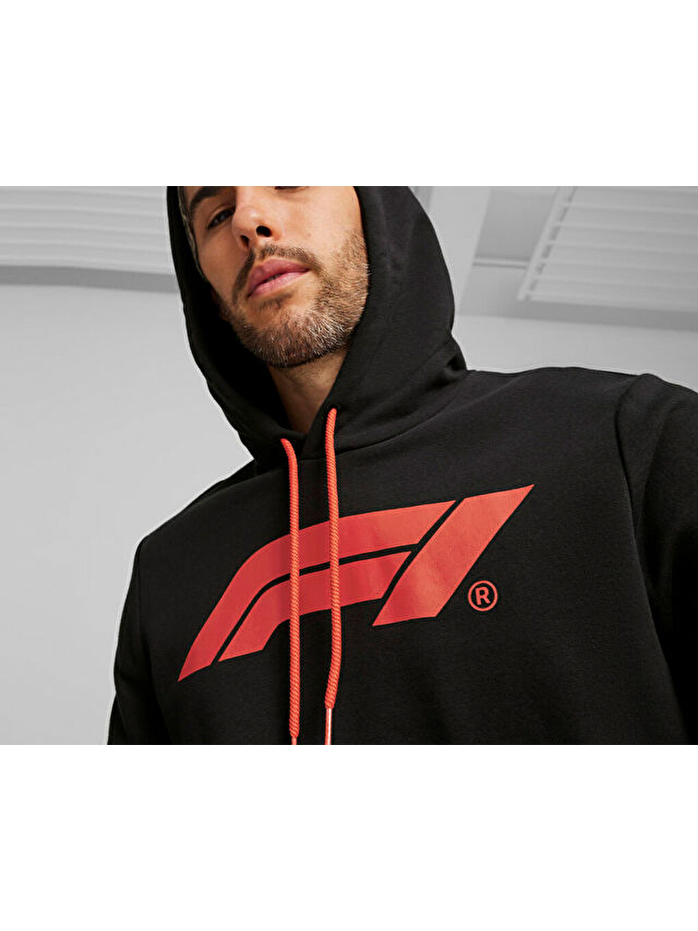 F1 Ess Logo Hoodie Erkek Günlük Sweatshirts 62585301 Siyah-4