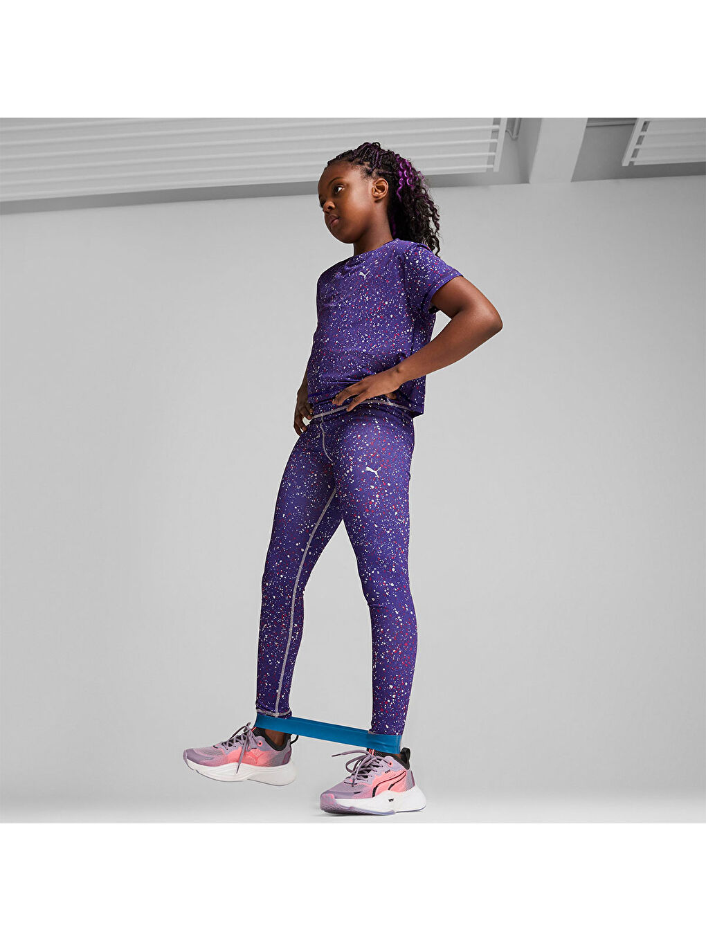 Train Favorite Short Kız Çocuk Mor Tişört-2