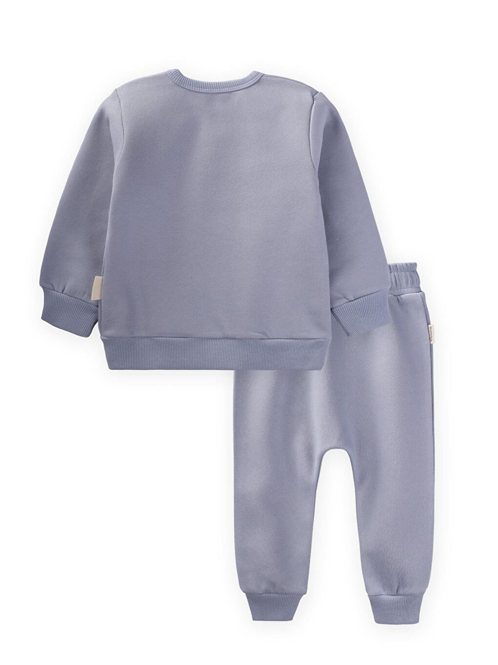 Yelken Nakışlı Sweatshirt Takım 0-2 Yaş Mavi-1