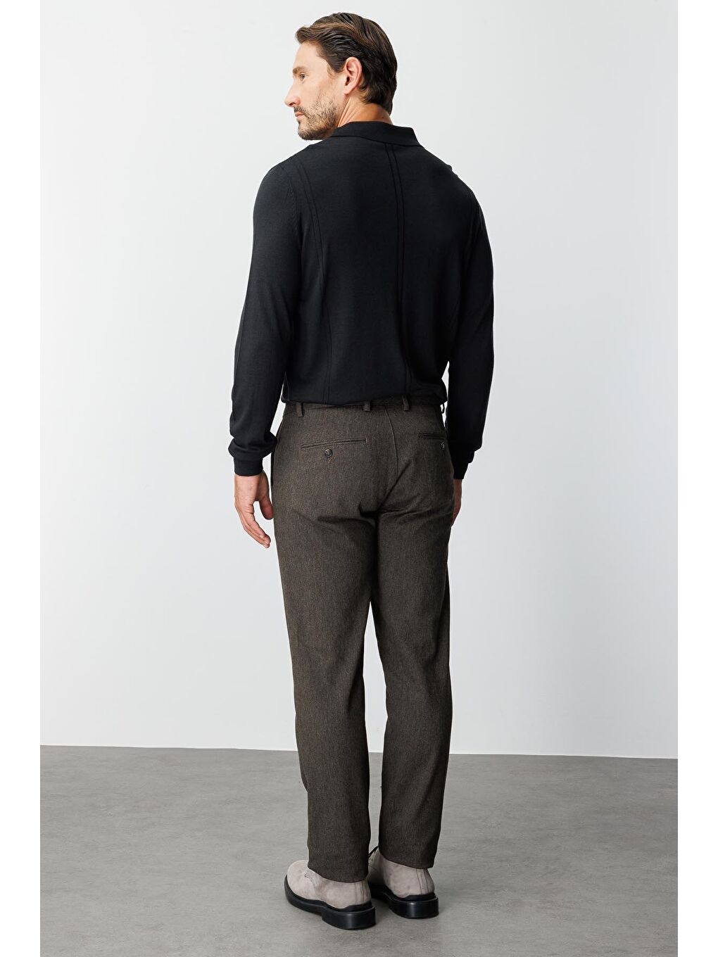 Kahverengi Erkek Kahve  / Rahat Kalip Std Pantolon-5