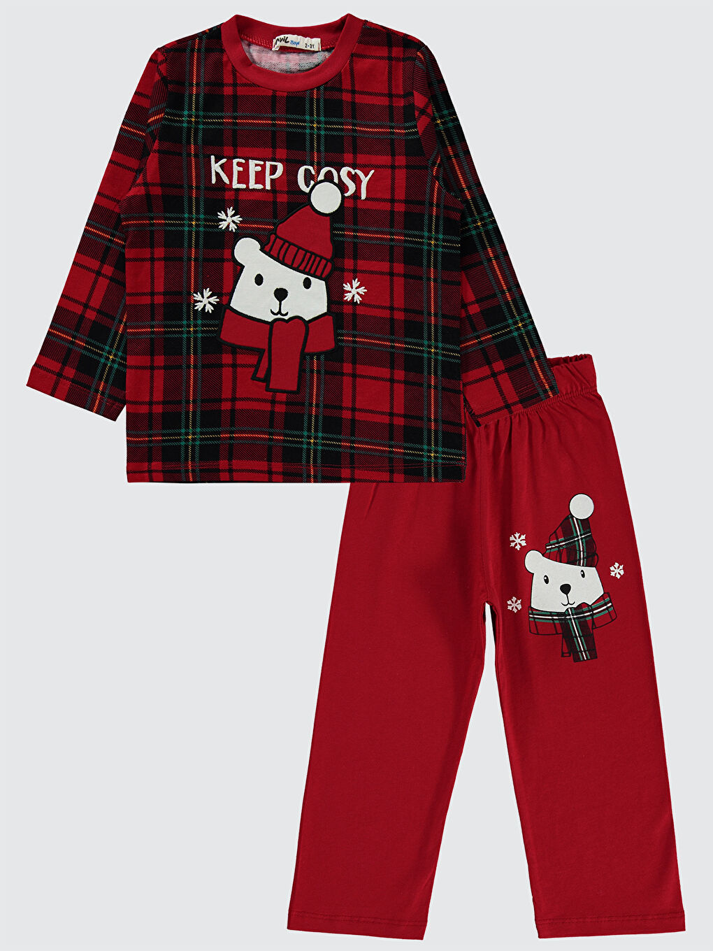 Boys Erkek Çocuk Pijama Takımı 2-5 Yaş Kırmızı