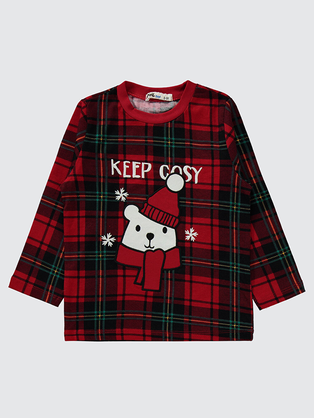 Boys Erkek Çocuk Pijama Takımı 2-5 Yaş Kırmızı-2