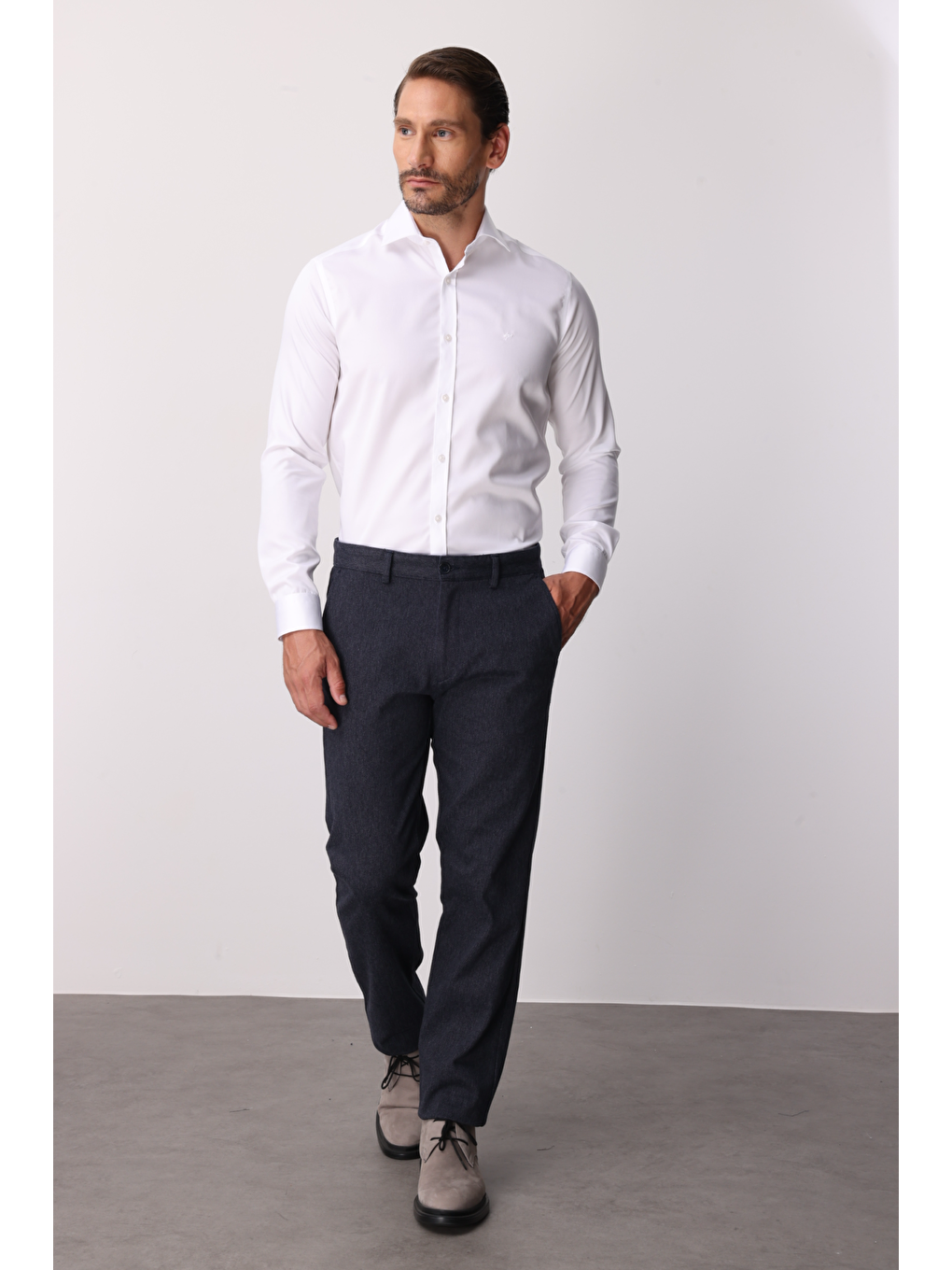 Lacivert Erkek Lacİvert  / Rahat Kalip Std Pantolon