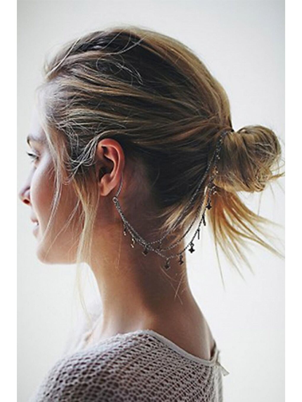 New Obsessions Gümüş Ear Cuff Mol Delik Gerektirmeyen Kulak Aksesuarı - 2