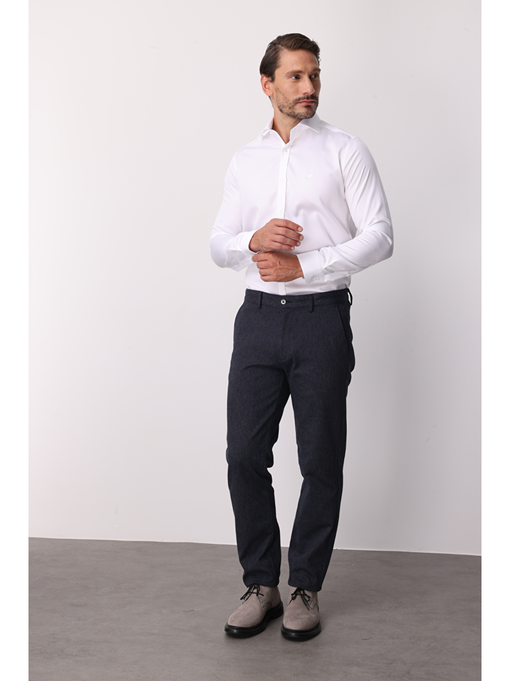 Lacivert Erkek Lacİvert  / Rahat Kalip Std Pantolon-1