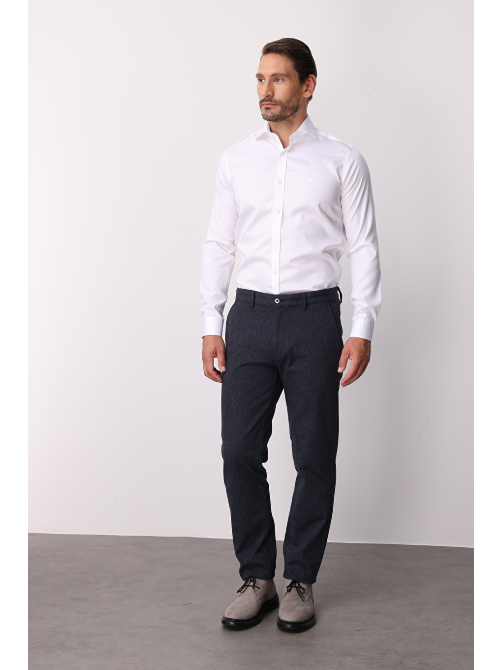 Lacivert Erkek Lacİvert  / Rahat Kalip Std Pantolon-3