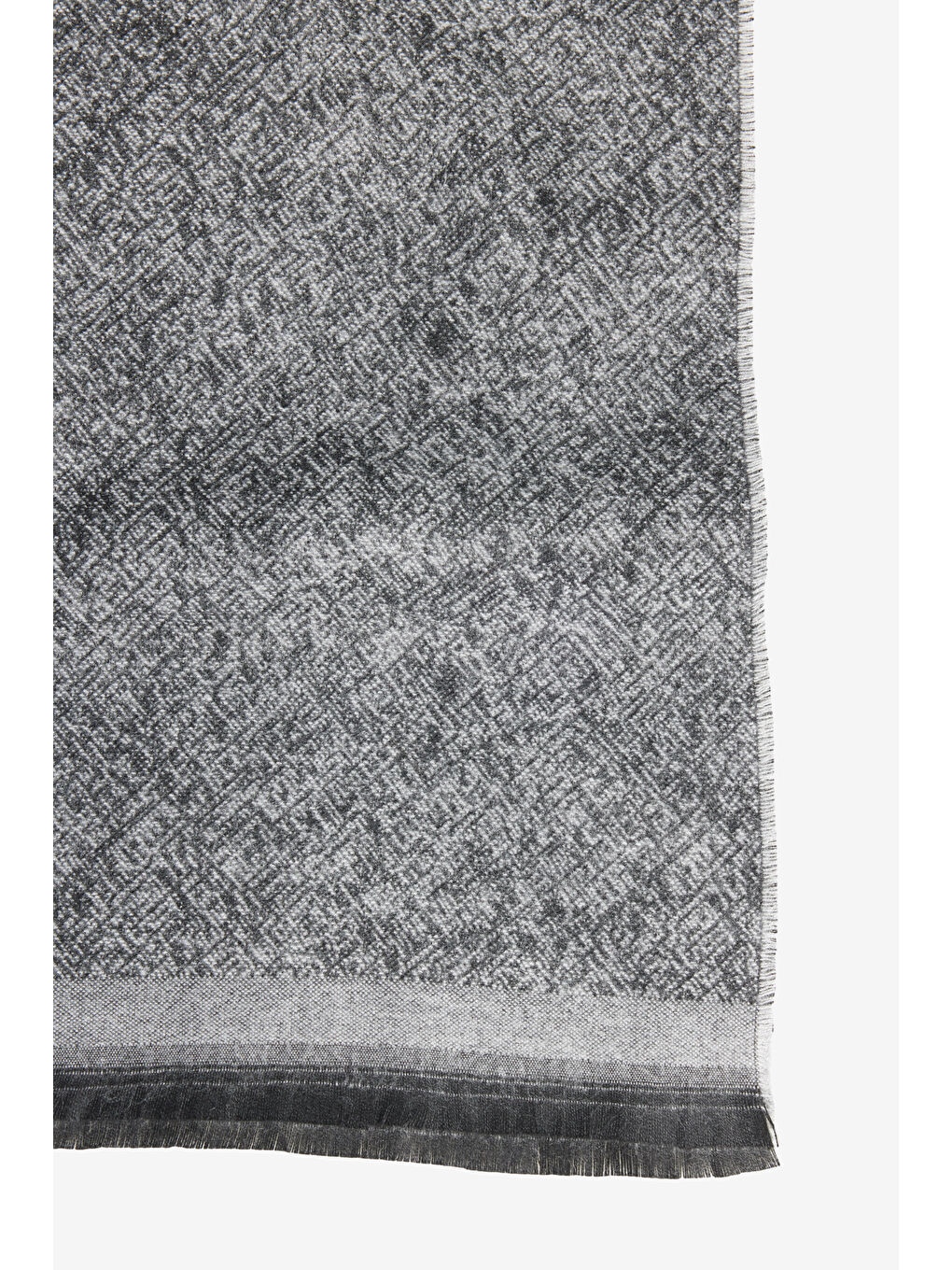 Erkek Siyah-Gri Desenli Sıcak Tutan Atkı-2