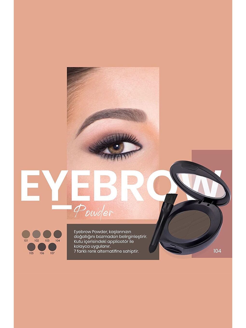Eyebrow Powder No: 105 Medium Brown - Kaş Farı-1